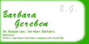 barbara gereben business card